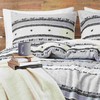 Boho Queen Blue Comforter Set, Modern Farmhouse Full Size Bedding,