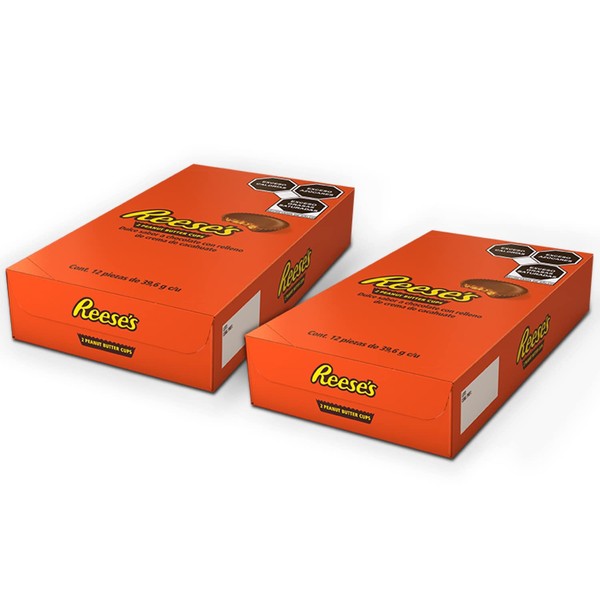 HERSHEY'S - Reese's, Relleno Especial, Chocolate Especial, Chocolate con Leche, Galletas de Chocolate, Chocolatinas, Estuche Regalo, Especial para Regalo, Pack 2x12, 24x39.6 g