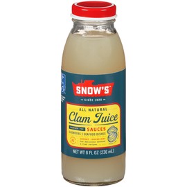 Snow's All Natural Clam Juice, 8 Fluid oz Bottle - Gluten Free, Keto Friendly - Great for Pasta & Seafood Recipes