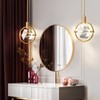 Modern Crystal Pendant Light in Gold Brushed Brass Finish Mini