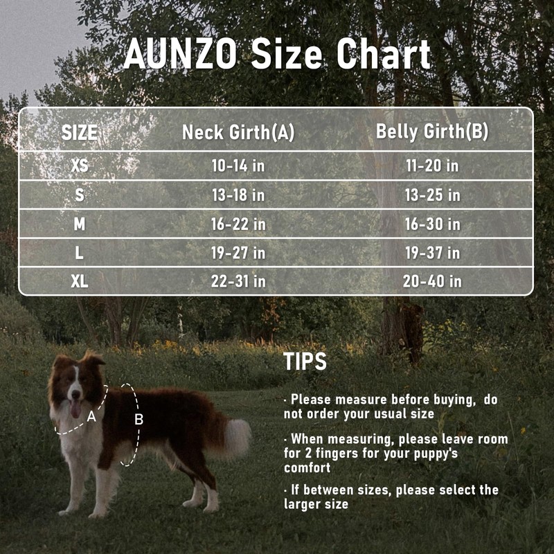 AUNZO No-Pull Adjustable Dog Harness for Small Dogs,Easy Control with