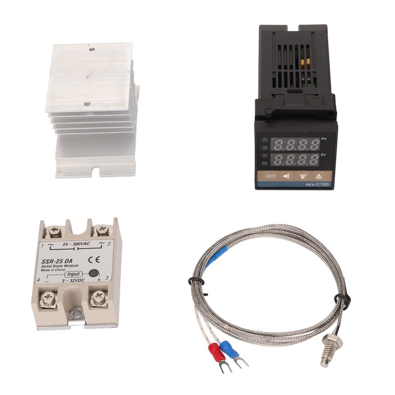 4PCS Digital PID Thermostat Quick Response Temperature Controller with Thermocouple