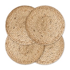 Chardin Home Braided 8 Inch Trivets - Set of 4, Rustic Boho, Absorbent, Heat Resistant Pot Holder for hot Pans, Dishes, Suitable for Table top, Kitchen counters, 100% Natural Sustainable Jute Ropes