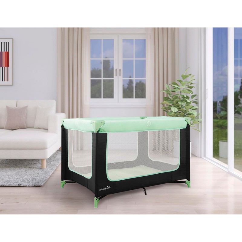 Dream On Me Zodiak Portable Playard in Mint, Lightweight, Packable