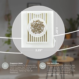 Belle Aroma Plugables ScentSlide Night Light Electric Aromatherapy Home Fragrance Diffuser - with 1 Tahitian Vanilla Fragrance Wafer - Floral/Opal - for Bathroom, Bedroom, Hallway, Kitchen