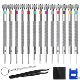 13PCS Professional Watch Screwdriver Set, BEBEEPOO Micro Precision Screwdriver Set，Micro Precision Eyeglasses Repair set， 0.6-2.0mm, Jewelry Work,Computer Phone Small Tools