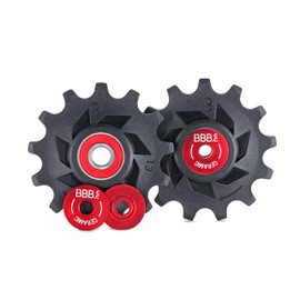 BBB Cycling Derailleur Pulley Ceramic 13-Tooth Rear 12-Speed Jockey Wheels Scooter Shimano Compatible for Road Bike Urban MTB Bicycle RollerBoys Ceramic BDP-19, Black