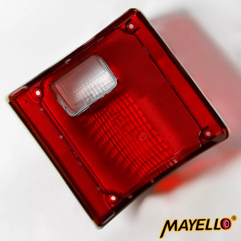 mayello Red Tail Lights w/Chrome Bezel Pair For 1973-91 Chevy