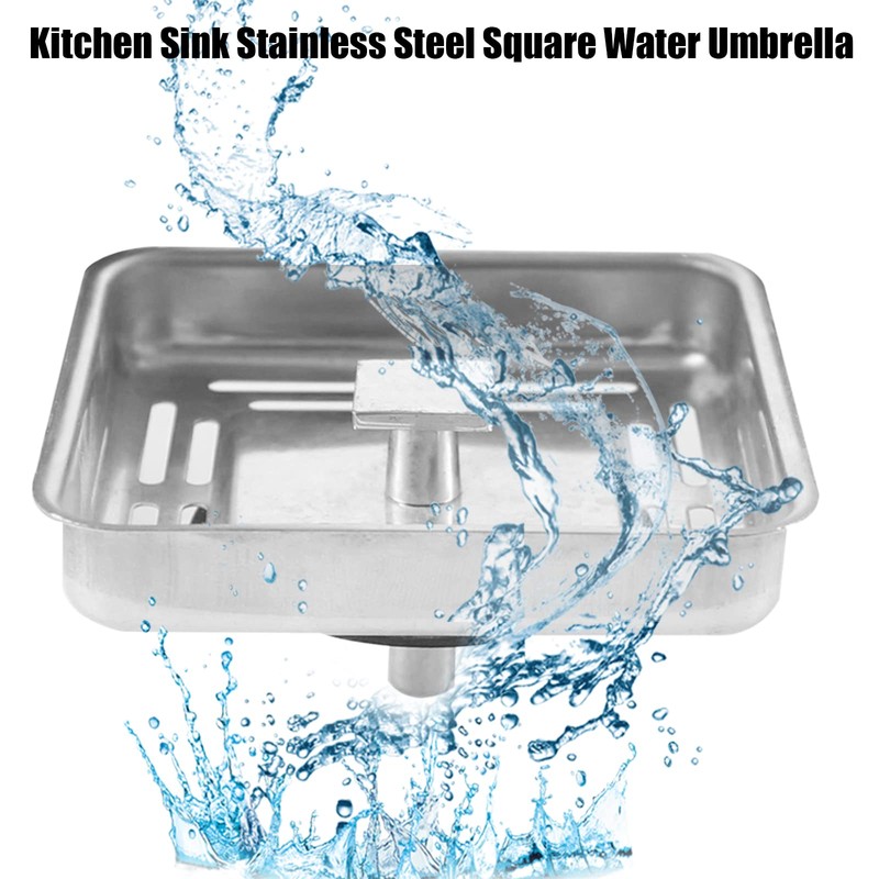 Square Sink Strainer Drainer Stainless Steel Kitchen Bathroom Sink Post