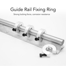 Linear Rail Stop Collars, 4pcs SBR20 Aluminum Alloy Shaft Collar, Anti Collision Block Stopper, CNC Parts Tool with M4 Set Screw, 20mm Bore Size, 40mm OD, 12mm Thickness