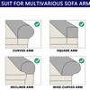 GAMUKAI 2 Pack Velvet Stretch Armrest Covers - Non Slip