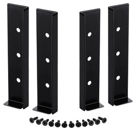 Yaocom 4 Pcs 5.91 x 1.38 Inch Garage Door Guard Corner Seal Iron Left and Right Garage Door Side Seal for Indoor Outdoor Home Rodent Proof