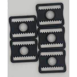 Fix My Gear Goalie Mask Slider Clips for Mask Straps (Black)