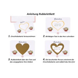 Favour Pop Up® - Great – When opening the 3D card, a colourful flower basket unfolds, perfect is the surprise when scratching your message under the golden heart.