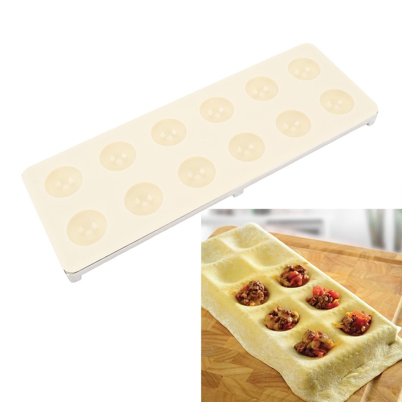 Ravioli Maker Press, Ravioli Press molds Set with Wood Rolling