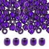 Mandala Crafts 200 Purple Large Hole Barrel Wooden Beads for