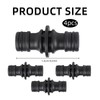Pack of 4 Double Connector Garden Hose Connections, Hose Coupling,