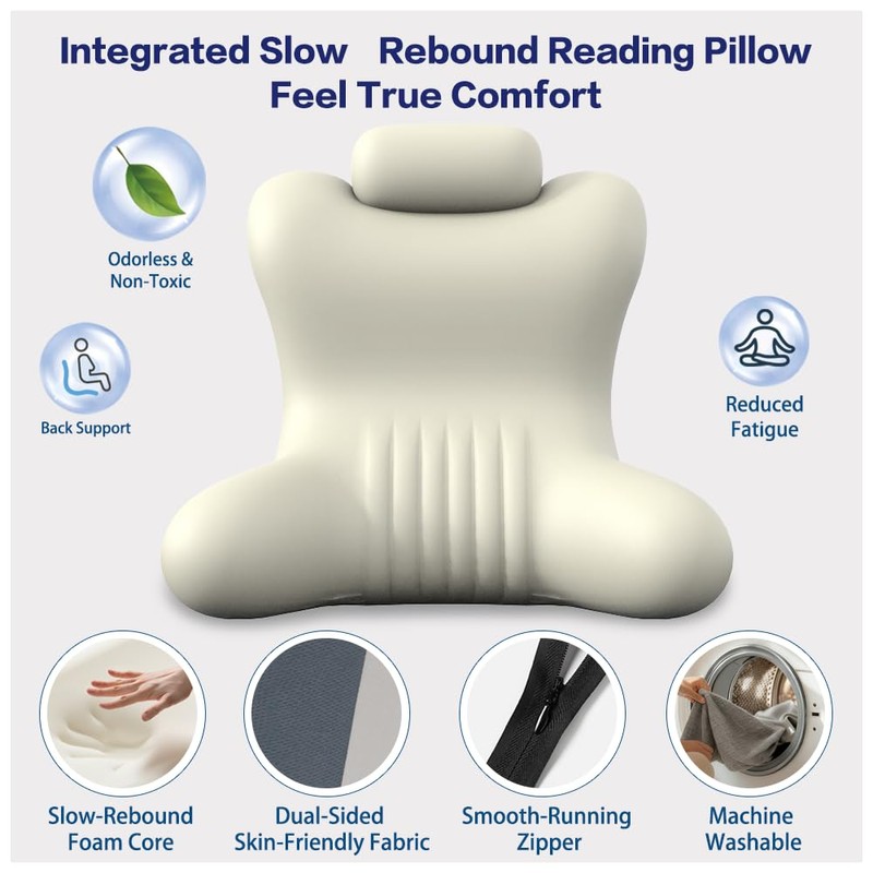 Reading Pillow for Sitting in Bed, 22 Inch