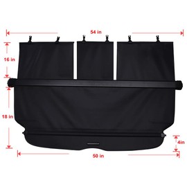 OCPTY Rear Trunk Cargo Cover for 2007-2011 for Honda CR-V Retractable Car Cover, Privacy Shield & Anti-Peeking Design for Enhanced Security