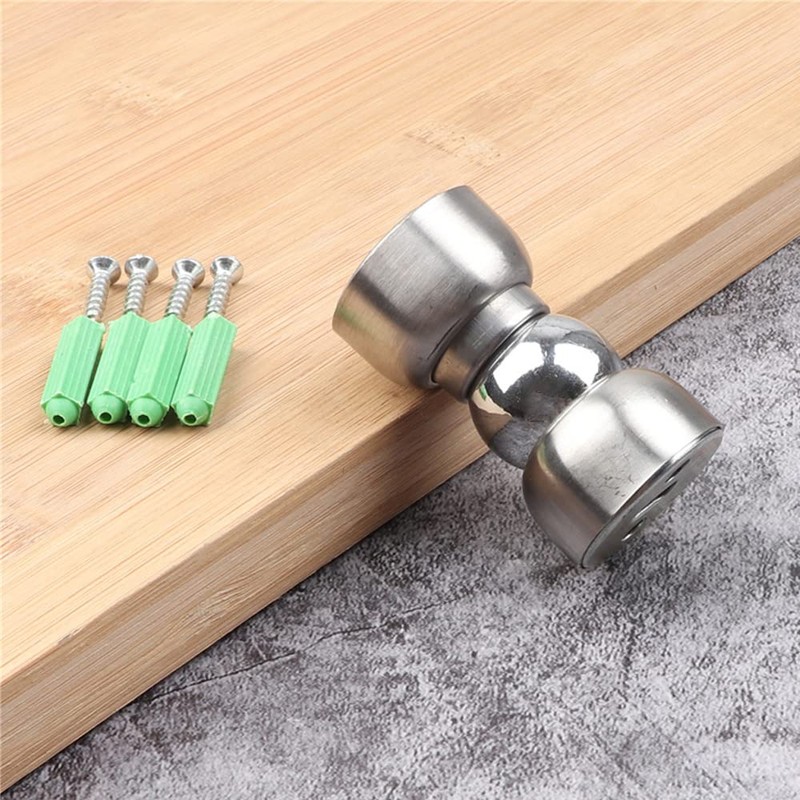 4 Pcs Stainless Steel Magnetic Door Stoppers for Home Office