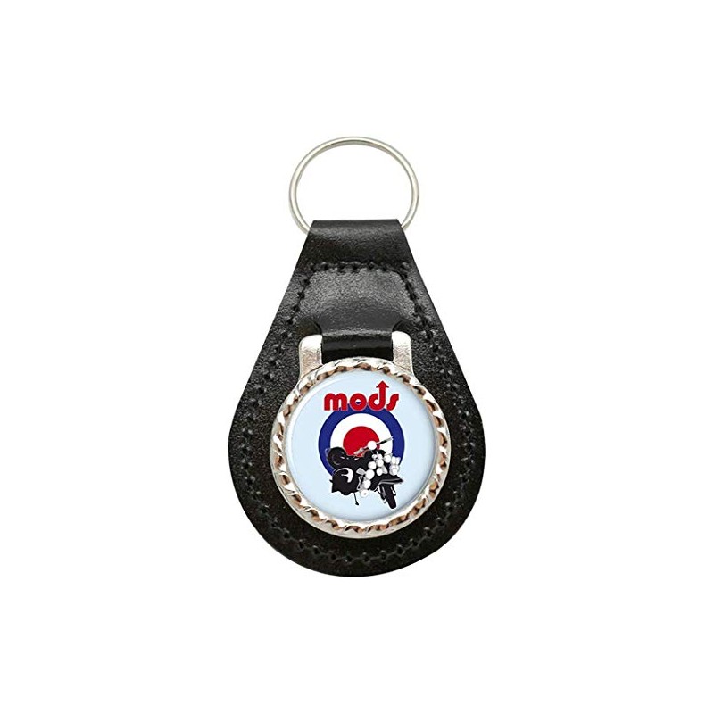 Giftshop UK Mods Scooter Leather Key Fob