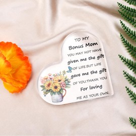 Heart-Shaped Acrylic Plaque, Modern Art Home Decoration for Mum, Birthday Gift for Her, Unique Gift for Friend, Grandmother, And More, Ideal for Thank You, Birthday Gifts for Mum
