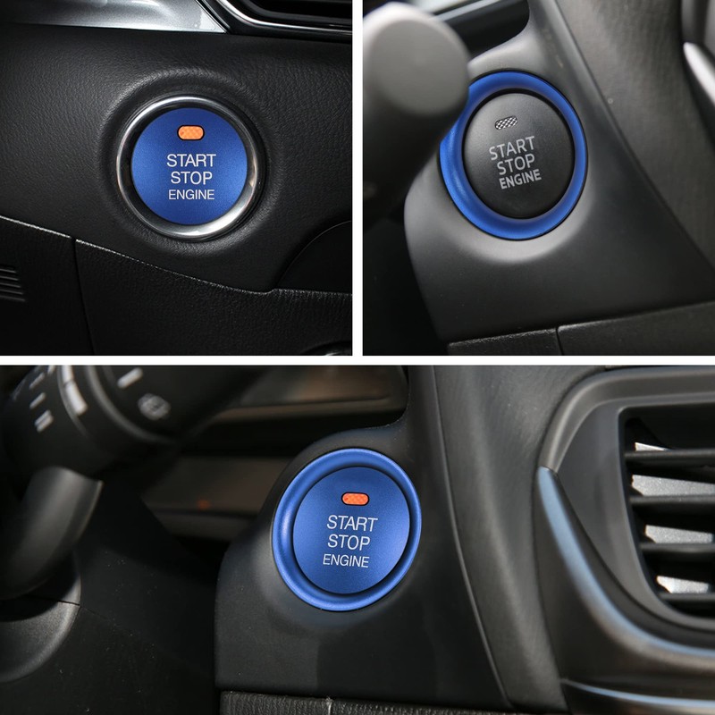 TOMALL Aluminum Engine Start Stop Push Button Cover Trim Compatible
