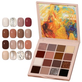 Littryee esmaltes uñas en Gel, 16 Colores Neutral NuGel sólido Esmalte en Gel Glitter Pudding Gel, 2022 New Crme Manicure Palette Soak Off Art Kit... 