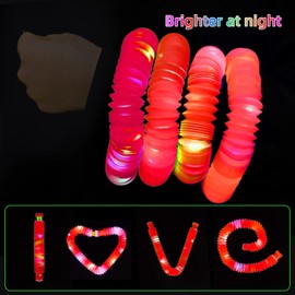 Red 12 Pack Light Up Party Favors Supplies,Bulk Glow Sticks Bracelet,Necklace Accessories for Kids,Birthday Return Gifts Treats,Easter Basket Goodie Bag Stuffer Fillers for Boys Girls