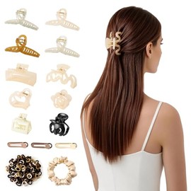 115 Set de Pinzas y Coleteros para Mujer, Pinzas Pasadores, Horquillas Planas para Cabello, Planas y Curvas, Pinzas para el Pelo, 100 Elásticos Pelo, 