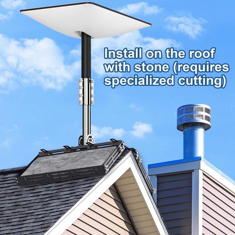 Starlink Gen 2 Roof Ridge Mount - No-Drill Installation Pole