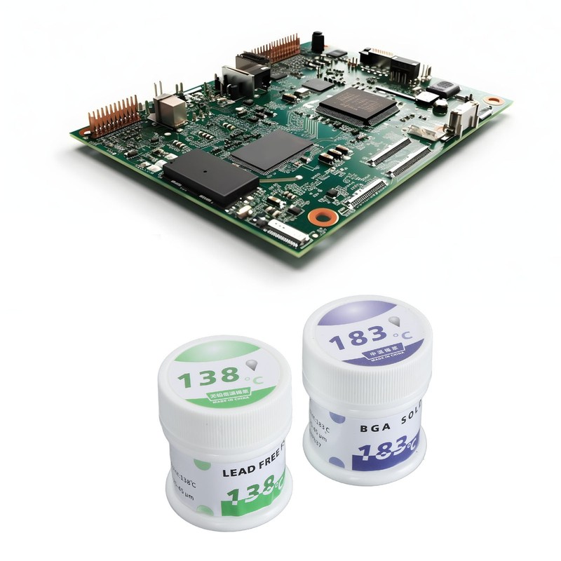Electronic Chip Solder Paste 50gx2 138℃ and 183℃ Multifunctional Soldering