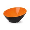G.E.T. Slanted Angled Salad Bowl,16 Ounce, Black/Orange