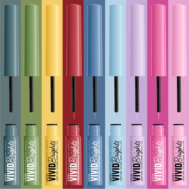 NYX PROFESSIONAL MAKEUP Vivid Brights Liquid Liner, Smear-Resistant Eyeliner with