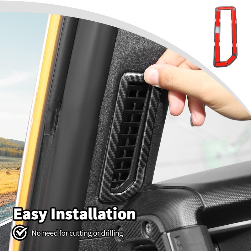 JWWY for Bronco A-Pillar Air Vent Cover Air Conditioning Decor