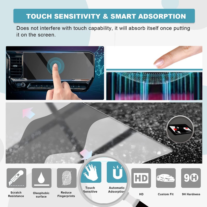 CDEFG 2022-2025 2026 Silverado Sierra Screen Protector for 2024 2025