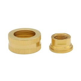 Hooshing 2PCS Garden Hose Adapter 1/4" NPT to 3/4" GHT Female to Female Brass Swivel Hose to Pipe Fittings
