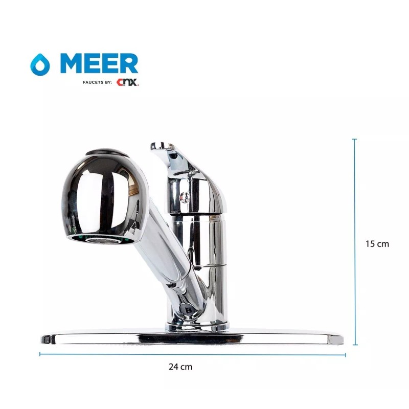 Meer Faucets By Cnx Mezcladora Monomando Con Cuello Extendible Para
