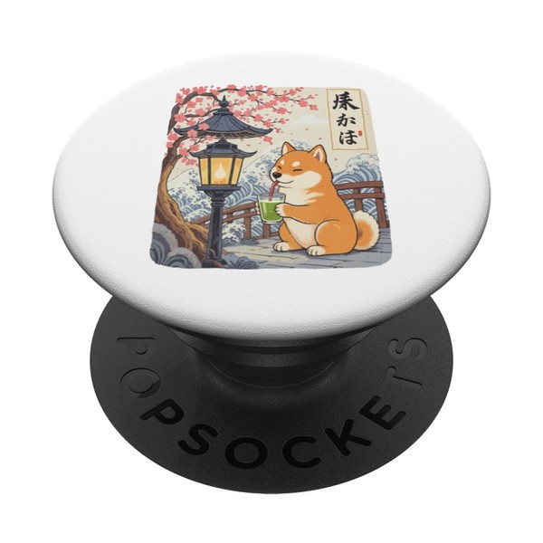 Kawaii Shiba Inu Matcha Boba Japanischer niedlicher Anime Hundeliebhaber PopSockets