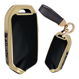 TECART Key Case Cover Fit for KIA Stinger K900 Soft TPU Key Fob Keyshell Box Keychain Accessories Protector 4 Button Black