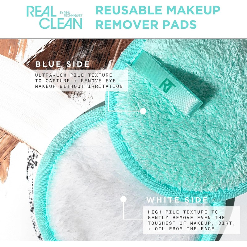 Real Techniques Almohadillas desmaquillantes Real Clean