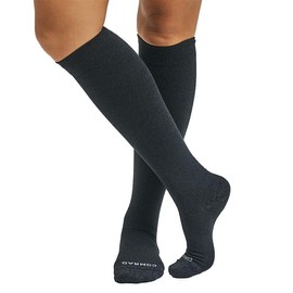 Comrad Nylon Knee High Socks - 15-20mmHg Graduated Compression Socks, (Large, Heather Charcoal) - Soft & Breathable Support for Men, Pregnant Women, Nurses, Home, Work, & Travel