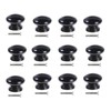 12pcs Black Wood Knobs, Mushroom Shape Cabinet Knobs Vintage Drawer