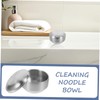 KOMBIUDA Stainless Steel Shaving Bowl Lid Foaming Bowl for Shaving