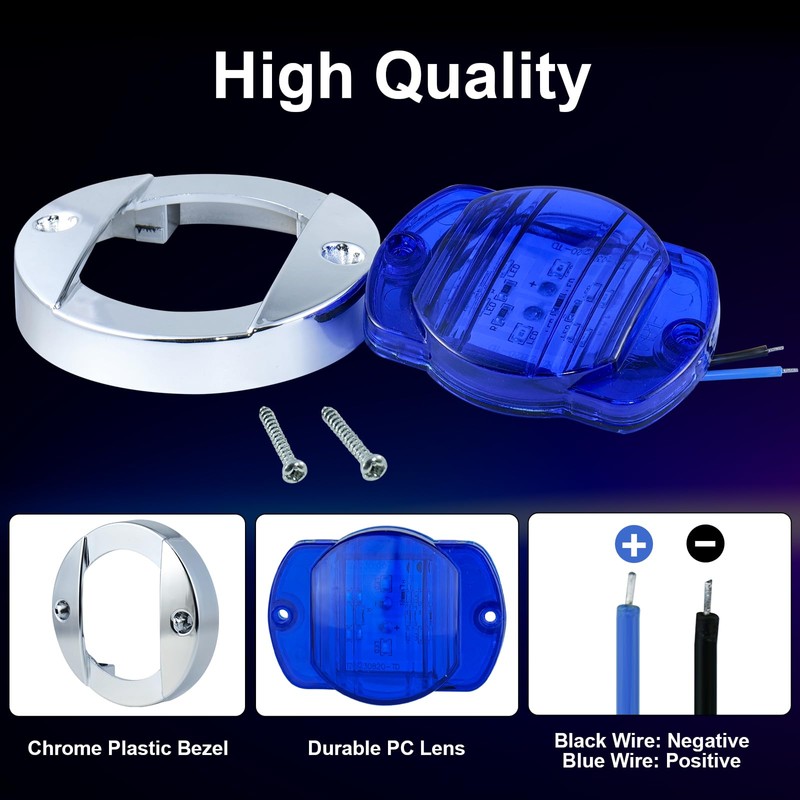 12Pack DC12V 3" Round Marine Boat LED Navigation Lights Stern
