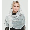 Leimandy Orthodox Veil Head Covering with Embroidered flowers Catholic Chapel
