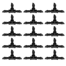 Motoforti Drip Irrigation Barbed Connector 7/32" Tees Barb Connector for Flower Pot Garden Lawn Plastic Black 50 Pcs