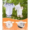Dreamegg 3-in-1 Einschlafhilfe Babys Schaf Kuscheltier mit Musik und Licht,