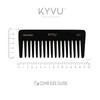 KYVU B22 Black Wide-Tooth Detangling Comb for Curly & Thick