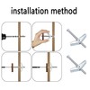 LONGHAO 15 x Spring Folding Dowel Hooks Ceiling Hooks Carbon